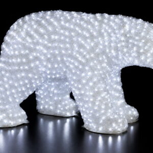 3D Φωτιζόμενη Ακρυλική Αρκούδα Με 1550Led Λευκό Φωτισμό Και Μετασχηματιστή Ip44 ,110 x 60(Η)cm (#L200-003W-2)