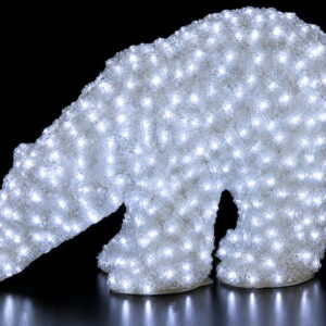 3D Φωτιζόμενη Ακρυλική Αρκούδα Με 750Led Λευκό Φωτισμό Και Μετασχηματιστή Ip44 ,55 X 40(H)cm (#L200-003W-3)