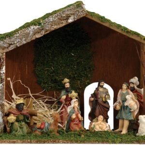 Ξύλινη Χριστουγεννιάτικη Φάτνη 35 x 13 x 26(h)cm (#SG18935)