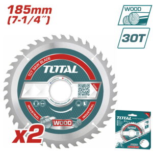 TOTAL ΣΕΤ ΔΙΣΚΟΙ ΚΟΠΗΣ ΞΥΛΟΥ Φ-185 Χ 20mm 30Τ 2TEM ΓΙΑ TS11418526 / TS1161856 / TSLI1851 (TAC231410)
