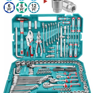 TOTAL ΕΠΑΓΓ. ΚΑΣΕΤΙΝΑ ΚΑΡΥΔΑΚΙΑ 1/4"-3/8"-1/2" & ΕΡΓΑΛΕΙΑ ΧΕΙΡΟΣ 165ΤΕΜ (THKTHP61657)