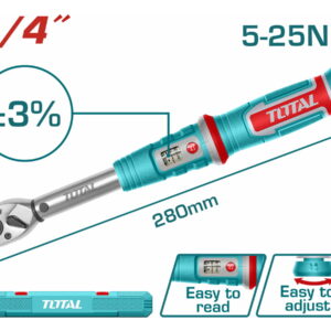 TOTAL ΕΠΑΓΓ. ΔΥΝΑΜΟΚΛΕΙΔΟ 1/4" / 5-25Nm (THPTW1425N8)