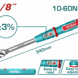 TOTAL ΕΠΑΓΓ. ΔΥΝΑΜΟΚΛΕΙΔΟ 3/8" / 10-60Nm (THPTW3860N6)