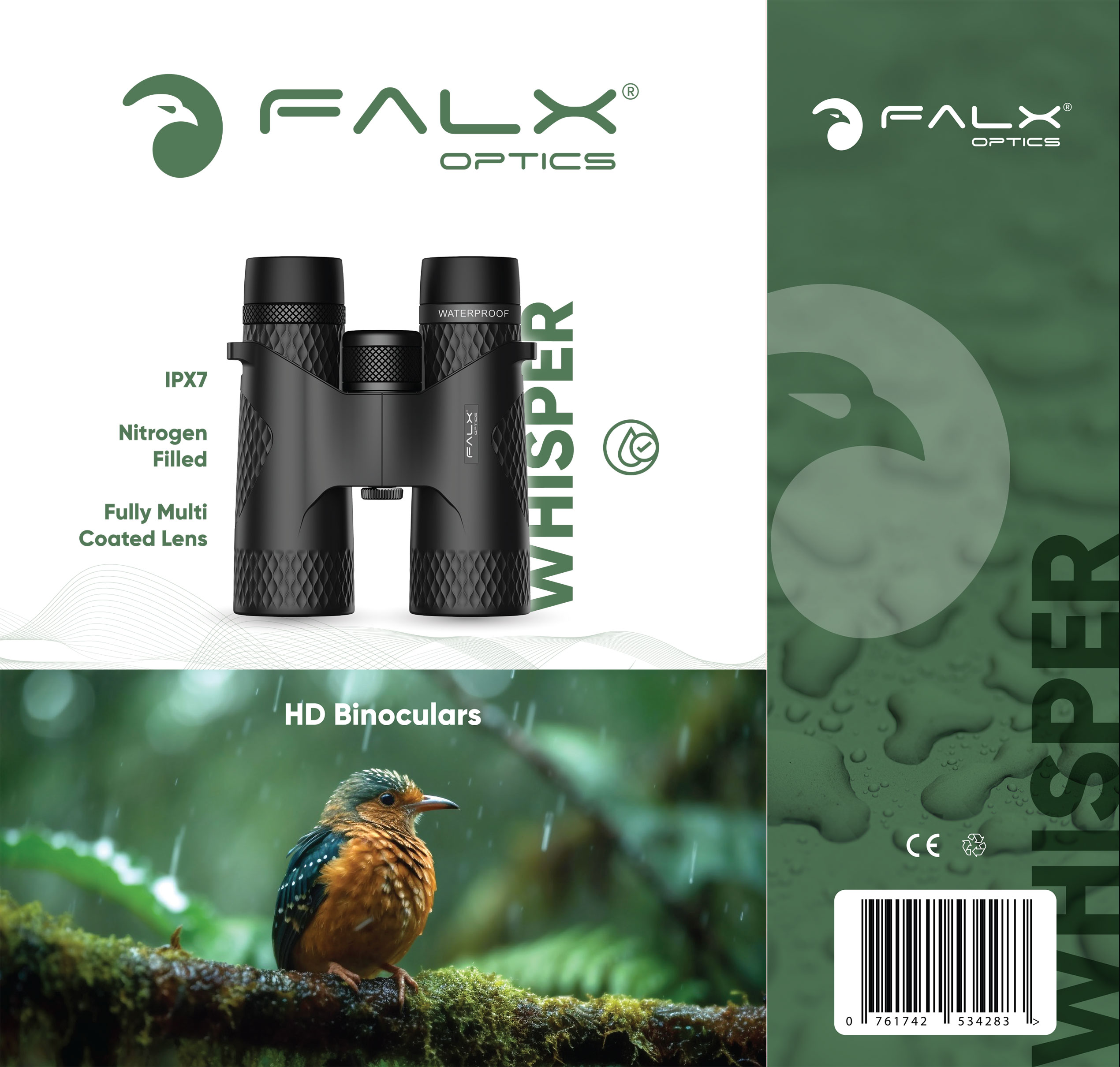 ΚΙΑΛΙΑ FALX Optics Whisper 10x42 HD, IPX7, FMC - Image 2