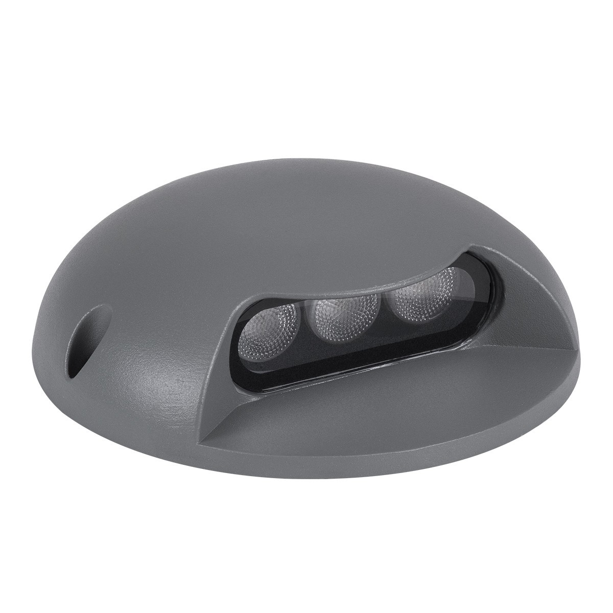 GLOBOSTAR® STEPLUNA 90624 Φωτιστικό Σκαλοπατιού / Διαδρόμου LED 6W 510lm 10° DC 24V Αδιάβροχο IP65 Πολύχρωμο RGB Dimmable DMX512 - Bridgelux SMD Chip - Γκρι Ανθρακί - Μ12 x Π12 x Υ3cm - 3 Χρόνια Εγγύηση