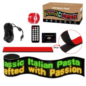GLOBOSTAR® MATRIX GLB-106-0013 Εύκαμπτη Κυλιόμενη Ψηφιακή Επιγραφή 192x28cm P7 256x32 Pixel LED 40W AC 220-240V Αδιάβροχο IP65 Πολύχρωμο RGB - Bluetooth Control μέσω iPIXEL APP - Μ192 x Π0.4 x Υ28cm - 2 Χρόνια Εγγύηση