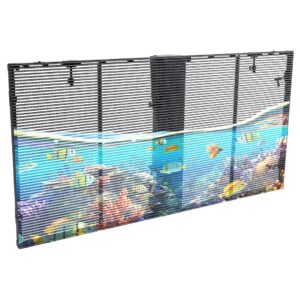 GLOBOSTAR® OPTILED 41005 Διάφανη Οθόνη Video Wall P3.91 Καμπίνα 100x50cm LED 110W 3840Hz 32768 Dots ≥4500cd/㎡ Nits AC 220-240V Εσωτερικού Χώρου IP31 Full Color S1/8 14Bits - Κάρτα NovaStar A5S-N - Nationstar SMD1921 & Yuanchi Driver - Μ100 x Π7.5 x Υ50cm - 2 Χρόνια Εγγύηση