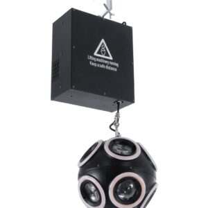 GloboStar® 51197 LIFT BALL Επαγγελματικό Φωτιστικό Ειδικών Εφέ Φ25cm KINETIC BALL MATRIX PIXEL Super BEAM Light CREE LED 4in1 300W - 10 x 20W LED COB Chips RGBW & 10 x 20W LED COB Chips Ultra Gold Warm White 2200K - Μέγιστο Μήκος Ανύψωσης 6 Μέτρα - AC 220V-240V DMX512 Display on Body - Μαύρο - Μ26 x Π6.5 x Υ32cm - 2 Χρόνια Εγγύση
