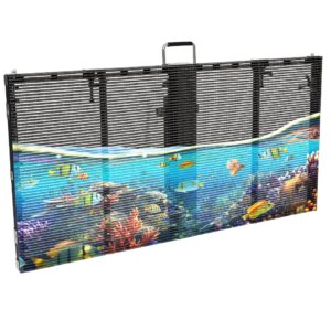 GLOBOSTAR® TRUEVIEW 41006 Διάφανη Οθόνη Video Wall P3.91 Καμπίνα 100x50cm LED 130W 3840Hz 32768 Dots ≥4500cd/㎡ Nits AC 220-240V Εξωτερικού Χώρου IP65 Full Color S1/8 14Bits - Κάρτα NovaStar A5S-N - Nationstar SMD1921 & Yuanchi Driver - Μ100 x Π8 x Υ50cm - 2 Χρόνια Εγγύηση
