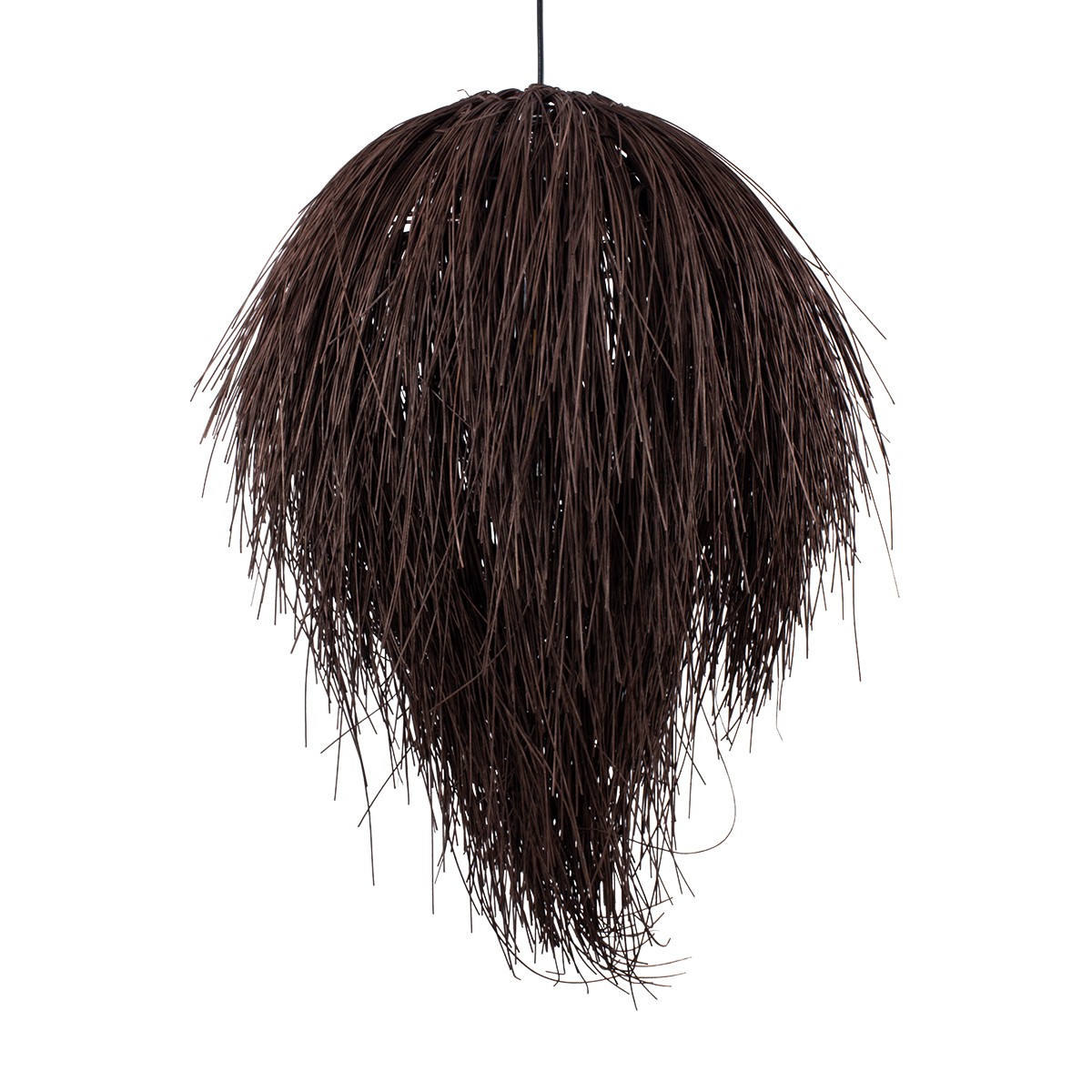 GLOBOSTAR® ARCHIPELAGO 01750 Boho Κρεμαστό Φωτιστικό Οροφής με Ντουί 1 x E27 AC 220-240V IP20 - Καφέ - Μ40 x Π40 x Υ63cm
