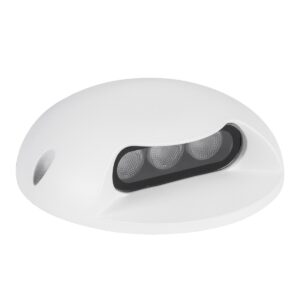 GLOBOSTAR® STEPLUNA 90621 Φωτιστικό Σκαλοπατιού / Διαδρόμου LED 6W 510lm 10° DC 24V Αδιάβροχο IP65 Πολύχρωμο RGB Dimmable DMX512 - Bridgelux SMD Chip - Λευκό Ματ - Μ12 x Π12 x Υ3cm - 3 Χρόνια Εγγύηση