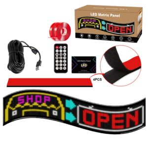 GLOBOSTAR® MATRIX GLB-106-0012 Εύκαμπτη Κυλιόμενη Ψηφιακή Επιγραφή 145x28cm P7 192x32 Pixel LED 20W AC 220-240V Αδιάβροχο IP65 Πολύχρωμο RGB - Bluetooth Control μέσω iPIXEL APP - Μ145 x Π0.4 x Υ28cm - 2 Χρόνια Εγγύηση