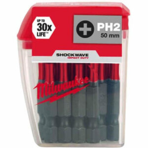 Milwaukee Σετ 10 Μύτες Κατσαβιδιού Σταυρός Shockwave 4932430855